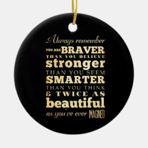 Inspirational Art -Dr Quote Ceramic Tree Decoration