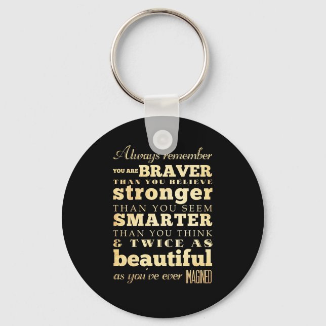 Inspirational Art -Dr Quote Key Ring (Front)