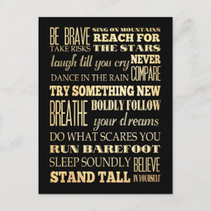 Inspirational Art - Dream High. Postcard