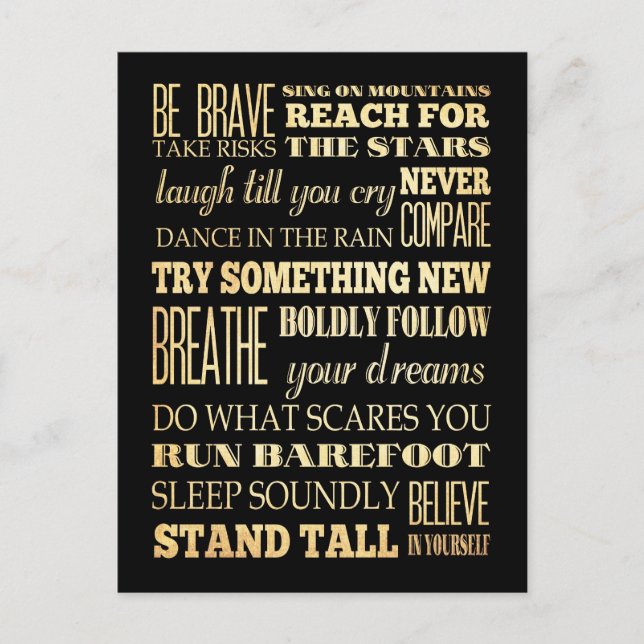 Inspirational Art -  Dream High. Postcard (Front)