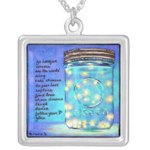 Inspirational Art Firefly Good Luck Pendant