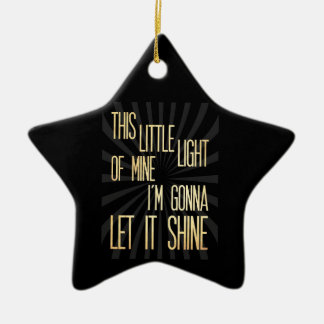 Inspirational Art - Little Light. Ceramic Tree Decoration