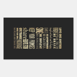 Inspirational Art - Love One Another. Rectangular Sticker