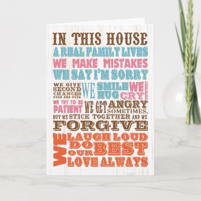 Inspirational Art - Real Family Holiday Card (Front)