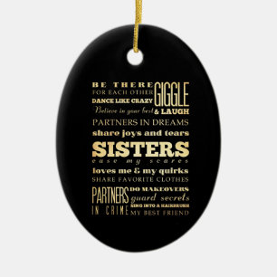 Inspirational Art - Sisters Ceramic Tree Decoration