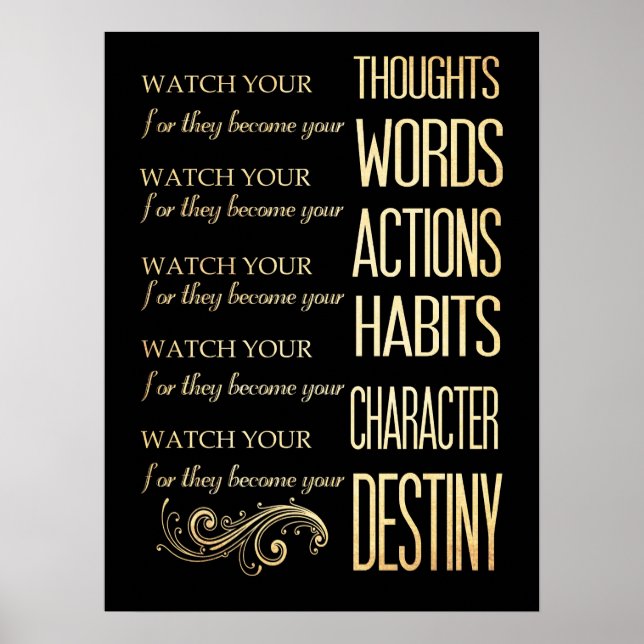 Inspirational Art - Watch Yourself. Poster (Front)