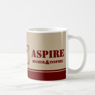 Inspirational ASPIRE HIGHER INSPIRE Motivational Coffee Mug