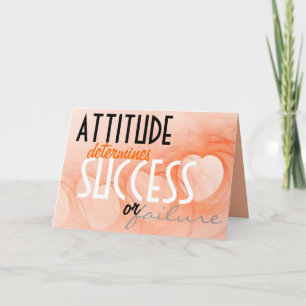 Inspirational Attitude...Success Orange Hearts Card