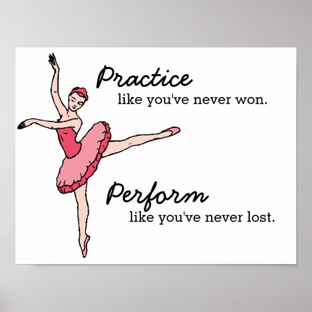 Inspirational Ballet Dancer Poster (Front)
