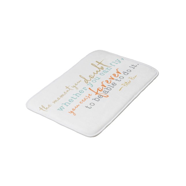 Inspirational Bath Mat Storybook Quote (Angled)