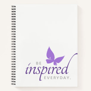Inspirational Be Inspired Everyday Butterfly Notebook