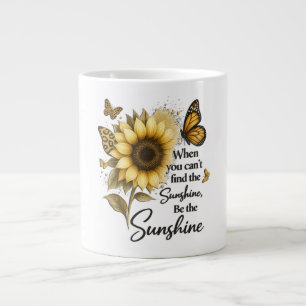 inspirational Be The Sunshine/Sunflower Large Coffee Mug