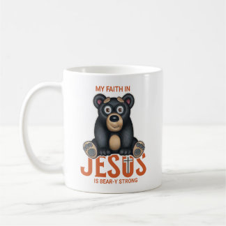 Inspirational Bear Jesus Christian Faith Coffee Mug