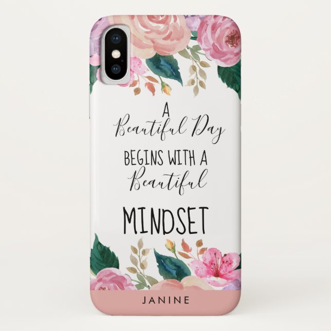 Inspirational Beautiful Mindset Quote Personalised Case-Mate iPhone Case (Back)