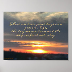 Inspirational! Beautiful sunset! Poster