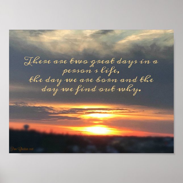 Inspirational! Beautiful sunset! Poster (Front)