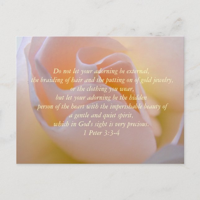 Inspirational Beauty Bible Verse Postcard (Front)