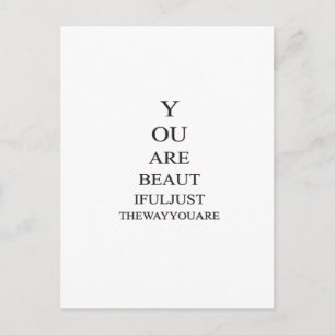 Inspirational Beauty Love Quote Postcard