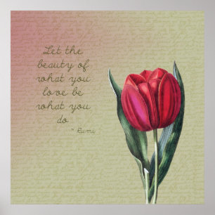 Inspirational Beauty Tulip Poster