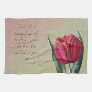 Inspirational Beauty Tulip Tea Towel