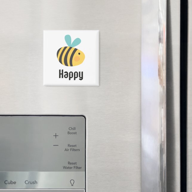 Inspirational Bee Happy  Magnet (In Situ (Fridge))