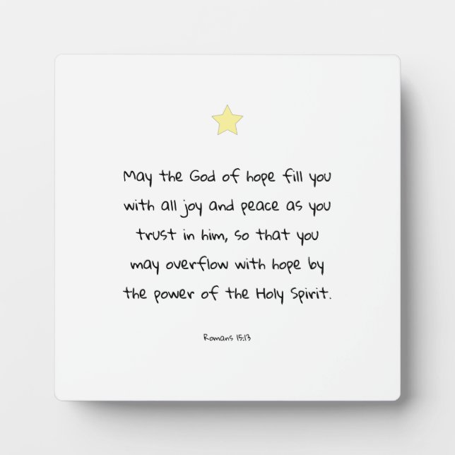 Inspirational Bible Quote Scripture Blessing Faith Plaque (Front)