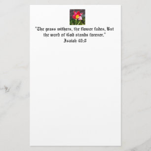 Inspirational Bible Quote Stationery