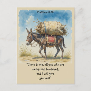 Inspirational Bible Scripture Quote Matt Postcard
