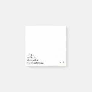 Inspirational Bible Scripture Quotes Phil 4:13 Post-it Notes