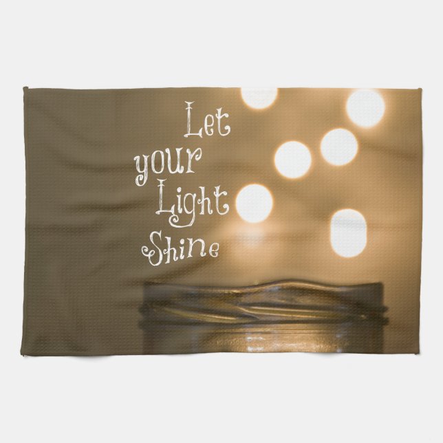Inspirational Bible Verse Christian Quote Tea Towel (Horizontal)