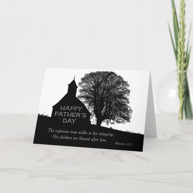 Inspirational Bible Verse Father's Day Church Card (Front)