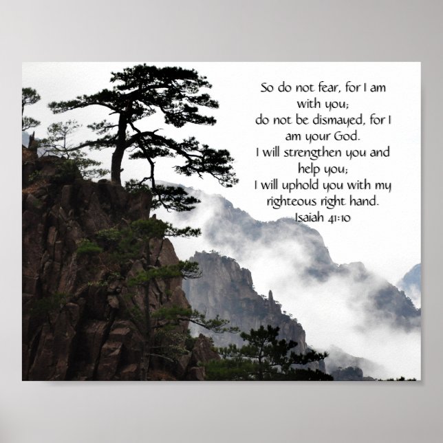 Inspirational bible verse from Isaiah Bible Poster (Front)