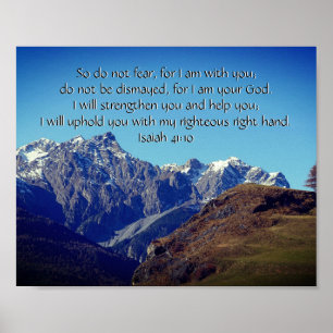 Inspirational bible verse from Isaiah Bible Poster
