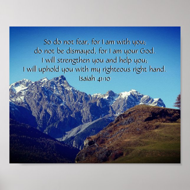 Inspirational bible verse from Isaiah Bible Poster (Front)