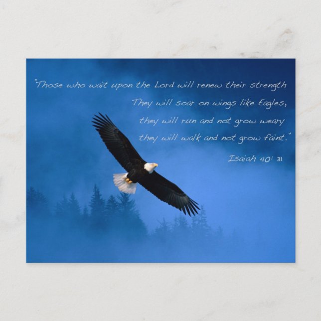 Inspirational Bible Verse Isaiah Postcard (Front)