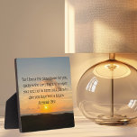 Inspirational Bible Verse Jeremiah 29:11 Christian Plaque<br><div class="desc">For I know the plans I have for you, declares the Lord. Plans to prosper you and not to harm you, plans to give you hope and a future. Jeremiah 29:11 bible verse on a beautiful ocean sunrise photography gift. This inspirational quote plaque features an uplifting biblical quotation and will...</div>