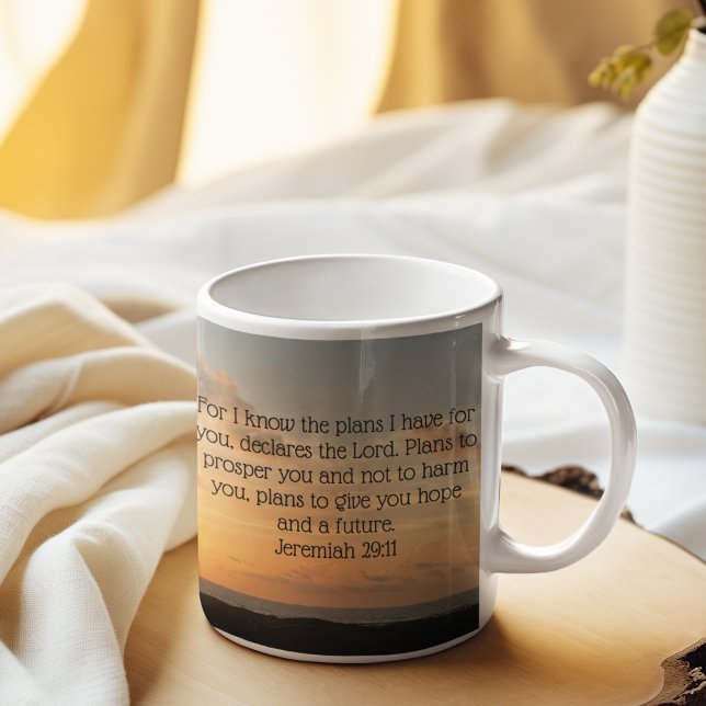 Inspirational Bible Verse Jeremiah 29:11 Sunrise Coffee Mug (Creator Uploaded)