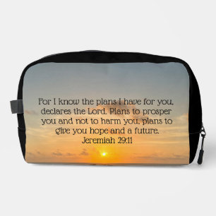 Inspirational Bible Verse Jeremiah 29:11 Sunrise Dopp Kit
