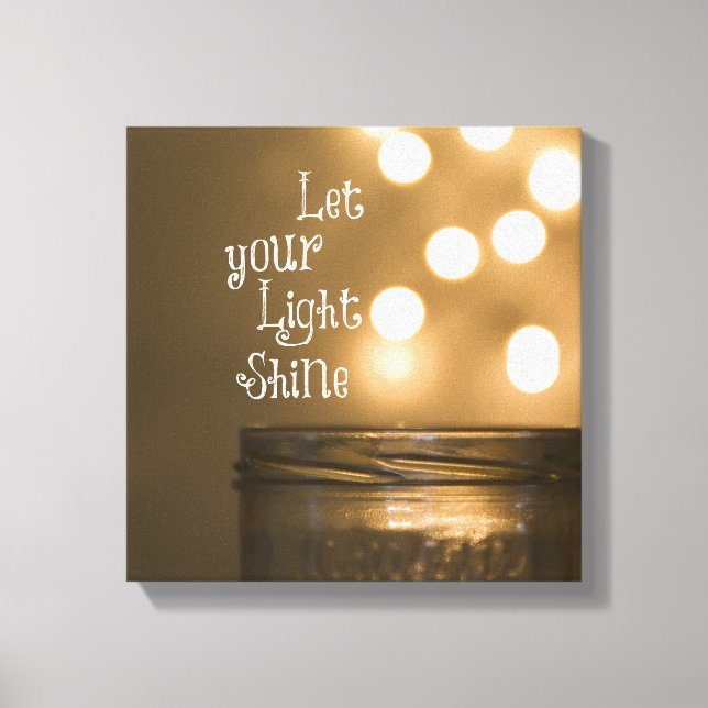 Inspirational Bible Verse Let your light shine Canvas Print (Front)