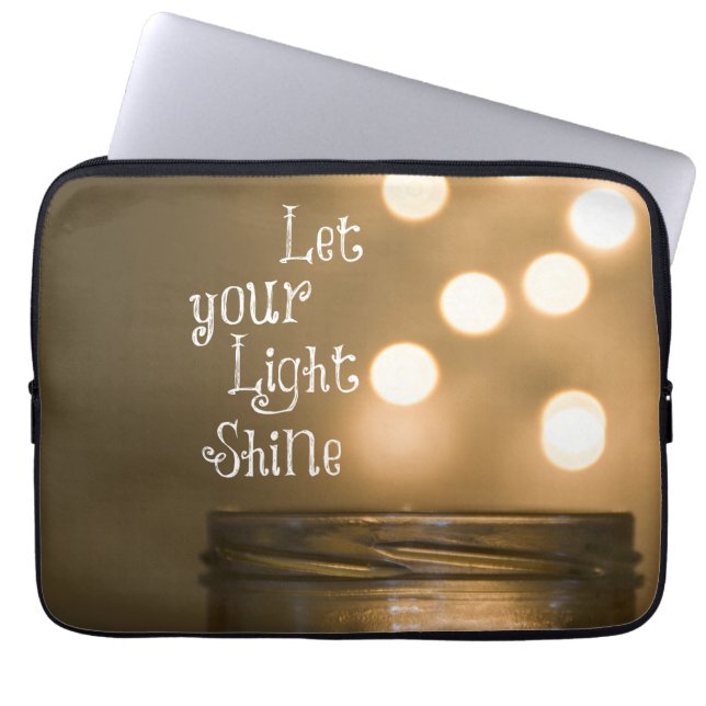 Inspirational Bible Verse Let your light shine Laptop Sleeve (Front)