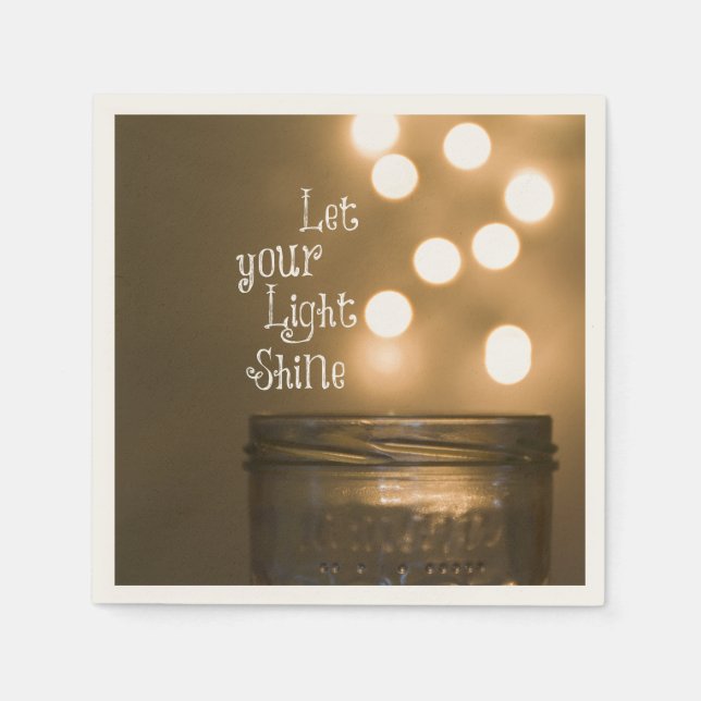 Inspirational Bible Verse Let your light shine Napkin (Front)