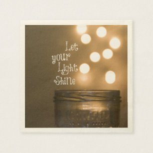Inspirational Bible Verse Let your light shine Napkin