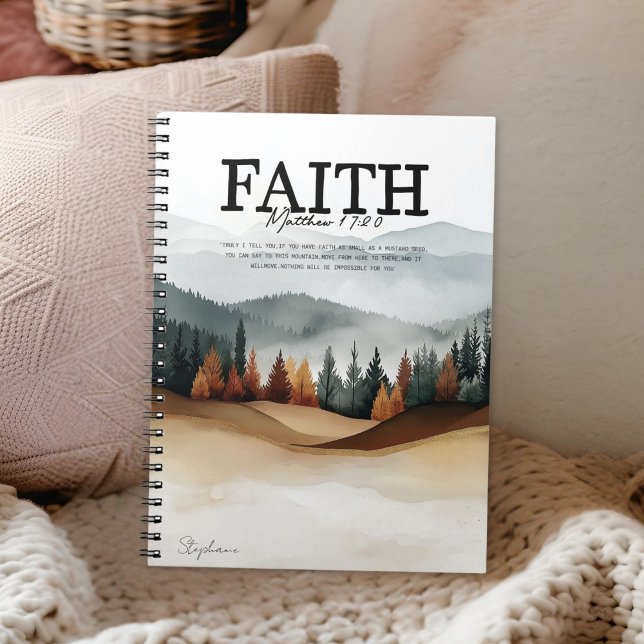 Inspirational Bible Verse Matthew 17:20 Notebook (Creator Uploaded)