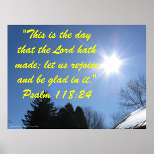 Inspirational Bible verse poster - Psalm 118:24
