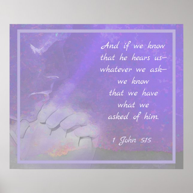 Inspirational Bible Verse Prayer John 5:15 Poster (Front)