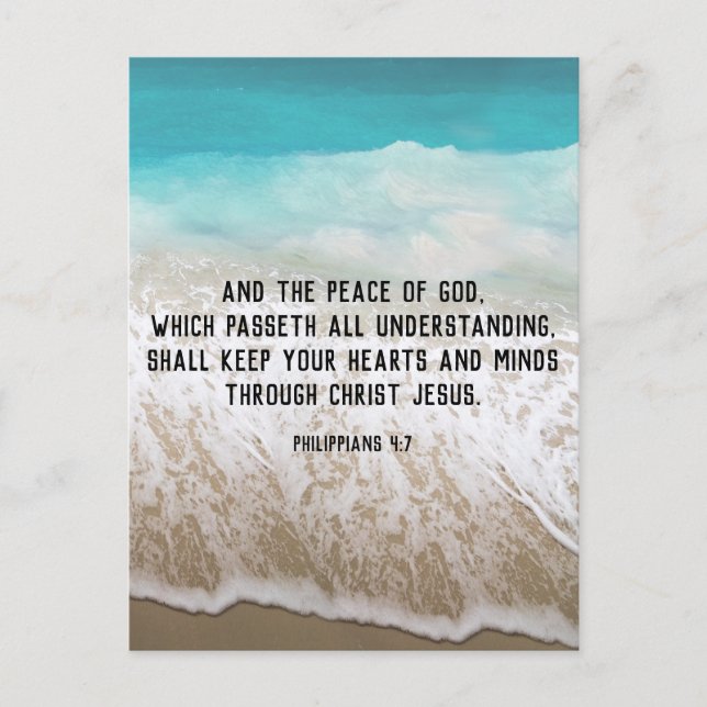 Inspirational Bible Verse Quote Postcard (Front)