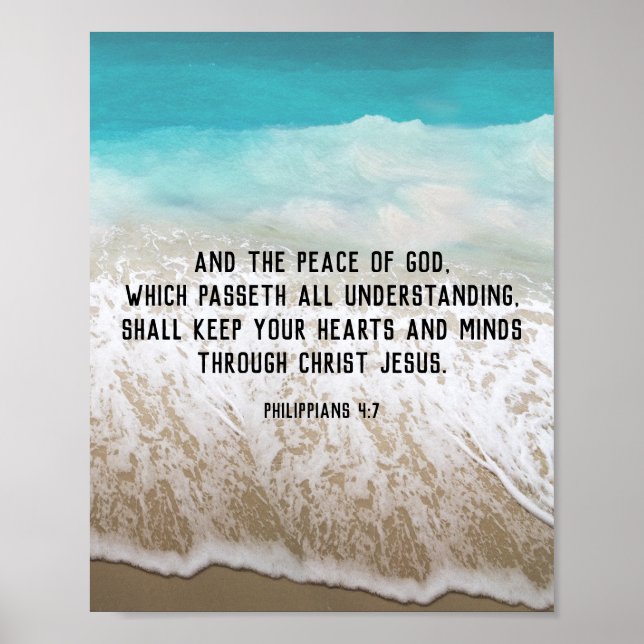 Inspirational Bible Verse Quote Poster (Front)