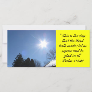 Inspirational Bible verse rack card - Psalm 118:24