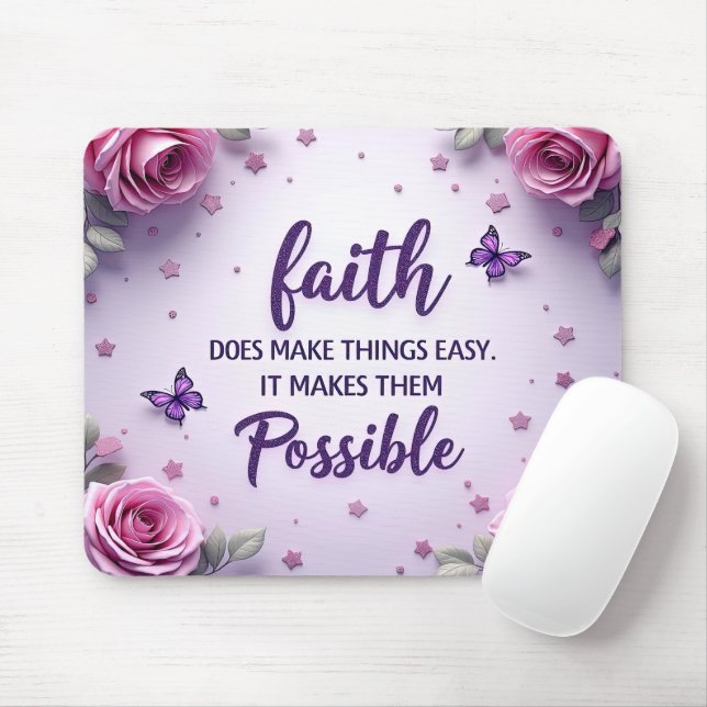 Inspirational Bible Verse/Scripture Mousepad (With Mouse)