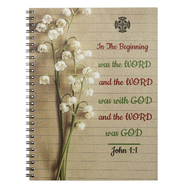 Inspirational Bible Verse Spiral Notebook (Front)